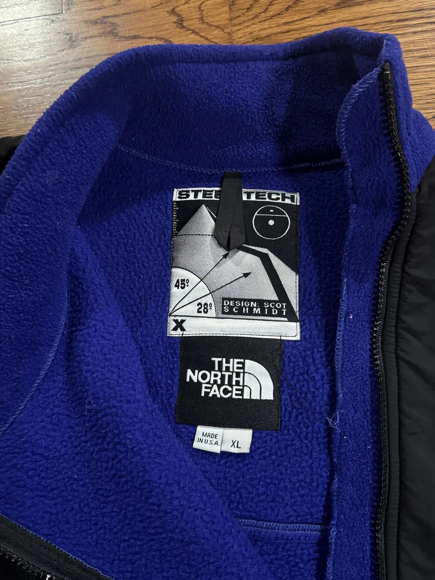 Vintage The North Face Steep Tech Blue / Black Fleece Vest